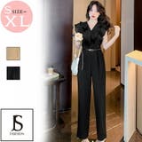 パンツドレス フレンチスリーブ オールインワン | JS FASHION | 詳細画像2