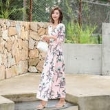全開カシュクールロングワンピース 花柄ワンピース Vネック | JS FASHION | 詳細画像5