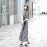 全開カシュクールロングワンピース 柄ワンピース Vネック | JS FASHION | 詳細画像5 