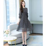 小花柄ワンピース Aライン ミディアムワンピース | JS FASHION | 詳細画像10