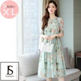 花柄ワンピース Aライン ロングワンピース | JS FASHION | 詳細画像1 