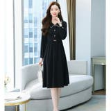 Aラインワンピース 全2色 パール飾り | JS FASHION | 詳細画像3 