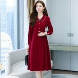 Aラインワンピース 全2色 パール飾り | JS FASHION | 詳細画像10 