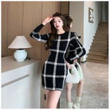 ニットワンピース チェック柄 クルーネック | JS FASHION | 詳細画像9
