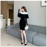ニットワンピース タイト バイカラー | JS FASHION | 詳細画像7