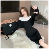ニットワンピース タイト バイカラー | JS FASHION | 詳細画像8