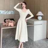 ニットワンピース 全3色 パフショルダー | JS FASHION | 詳細画像1