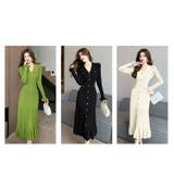 ニットワンピース 全3色 Vネック | JS FASHION | 詳細画像20