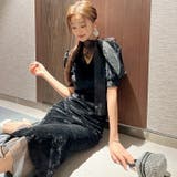 マーメイドワンピ 首元リボン ベロア | JS FASHION | 詳細画像5