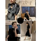 マーメイドワンピ 首元リボン ベロア | JS FASHION | 詳細画像10