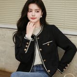 ツイードジャケット ノーカラー ジャケット | JS FASHION | 詳細画像3