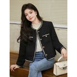 ツイードジャケット ノーカラー ジャケット | JS FASHION | 詳細画像6