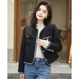 ツイードジャケット ノーカラー ジャケット | JS FASHION | 詳細画像7