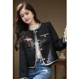 ツイードジャケット ノーカラー ジャケット | JS FASHION | 詳細画像8