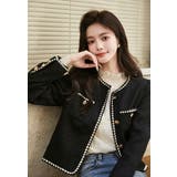 ツイードジャケット ノーカラー ジャケット | JS FASHION | 詳細画像9