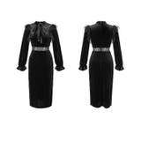 タイトワンピ ベロアワンピ シースルー | JS FASHION | 詳細画像12 