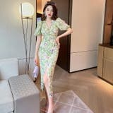 花柄ワンピース 総柄 シフォン | JS FASHION | 詳細画像1