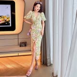 花柄ワンピース 総柄 シフォン | JS FASHION | 詳細画像2