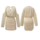 タイトワンピース ビジュー飾り シースルー袖 | JS FASHION | 詳細画像13 