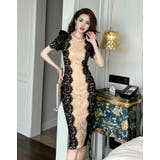 タイトワンピ レースワンピ バイカラー | JS FASHION | 詳細画像5 