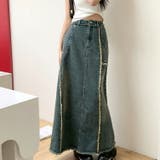 デニムスカート Aライン ロングスカート | JS FASHION | 詳細画像1