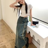 デニムスカート Aライン ロングスカート | JS FASHION | 詳細画像2