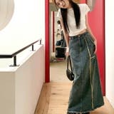 デニムスカート Aライン ロングスカート | JS FASHION | 詳細画像3