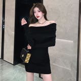 オフショルダー ニットワンピース 全2色 | JS FASHION | 詳細画像3