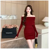 オフショルダー ニットワンピース 全2色 | JS FASHION | 詳細画像6