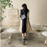 ロングコート バイカラー トレンチコート | JS FASHION | 詳細画像6