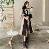 ロングコート バイカラー トレンチコート | JS FASHION | 詳細画像8