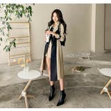 ロングコート バイカラー トレンチコート | JS FASHION | 詳細画像9