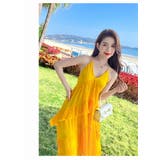 プリーツワンピース リゾートワンピ 黄色 | JS FASHION | 詳細画像7 