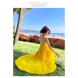 プリーツワンピース リゾートワンピ 黄色 | JS FASHION | 詳細画像9 