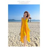 プリーツワンピース リゾートワンピ 黄色 | JS FASHION | 詳細画像14 