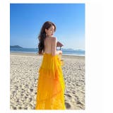 プリーツワンピース リゾートワンピ 黄色 | JS FASHION | 詳細画像15 
