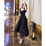 Aラインワンピ 無地 シフォン切替 | JS FASHION | 詳細画像9