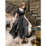 Aラインワンピ 無地 シフォン切替 | JS FASHION | 詳細画像10