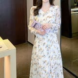 花柄ワンピ シフォン Vネック | JS FASHION | 詳細画像3