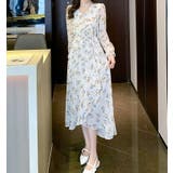 花柄ワンピ シフォン Vネック | JS FASHION | 詳細画像6
