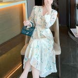 花柄ワンピ シフォン シースルー | JS FASHION | 詳細画像4