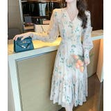 花柄ワンピ シフォン シースルー | JS FASHION | 詳細画像7