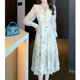 花柄ワンピ シフォン シースルー | JS FASHION | 詳細画像8