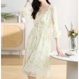 花柄ワンピース シフォン フリル | JS FASHION | 詳細画像5