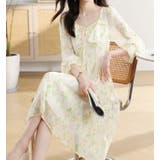 花柄ワンピース シフォン フリル | JS FASHION | 詳細画像7