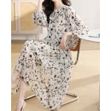花柄ワンピース シフォン Aライン | JS FASHION | 詳細画像7