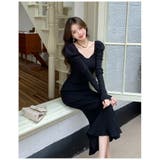 ニットワンピース マーメイドライン パフショルダー | JS FASHION | 詳細画像6