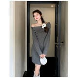 ニットワンピース オフショルダー リブニット | JS FASHION | 詳細画像6