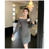 ニットワンピース オフショルダー リブニット | JS FASHION | 詳細画像10