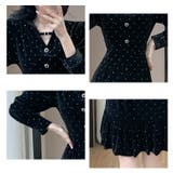パーティードレス ベロアワンピ ドット風 | JS FASHION | 詳細画像14 